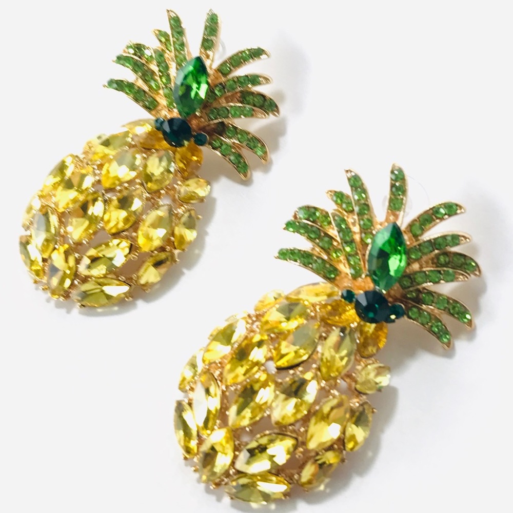 Pineapple Statement Earrings - image 1